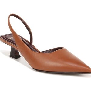 Franco Sarto Women's Devin Pointed Toe Kitten Heel Slingback Pump